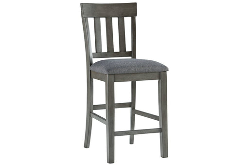Hallanden Two-tone Gray Counter Height Bar Stool (Set of 2) - Lara Furniture
