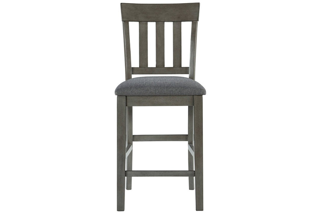 Hallanden Two-tone Gray Counter Height Bar Stool (Set of 2) - Lara Furniture