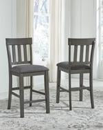 Hallanden Two-tone Gray Counter Height Bar Stool (Set of 2) - Lara Furniture