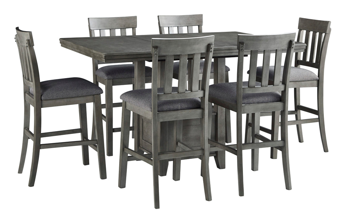 Hallanden Gray Counter Height Dining Set