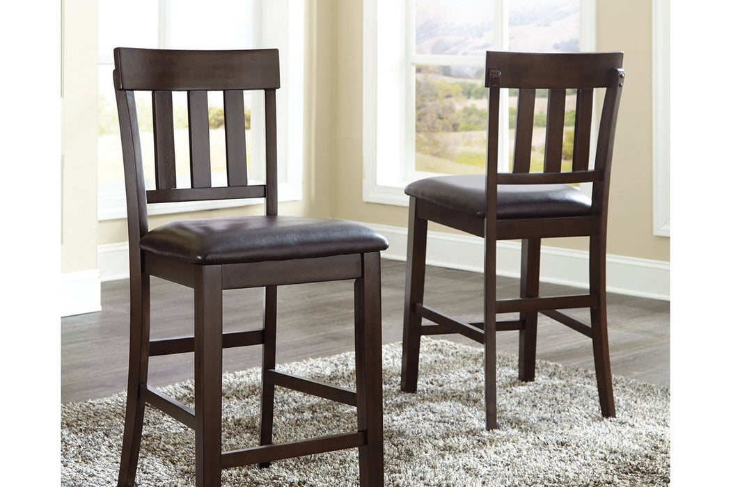 Haddigan Dark Brown Counter Height Bar Stool (Set of 2) - Lara Furniture