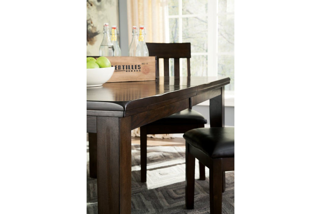 Haddigan Dark Brown Dining Extension Table - Lara Furniture