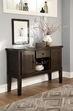 Haddigan Dark Brown Dining Server - Lara Furniture