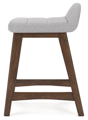 Lyncott Light -Gray Counter Height Bar Stool