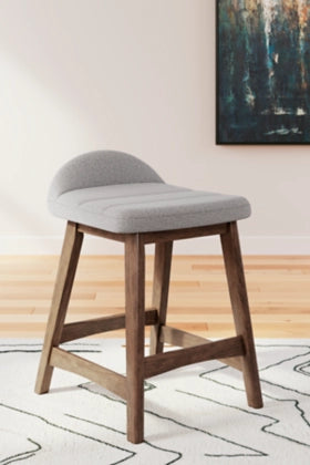 Lyncott Light -Gray Counter Height Bar Stool