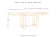 Moriville Grayish Brown Counter Height Dining Extension Table - Lara Furniture