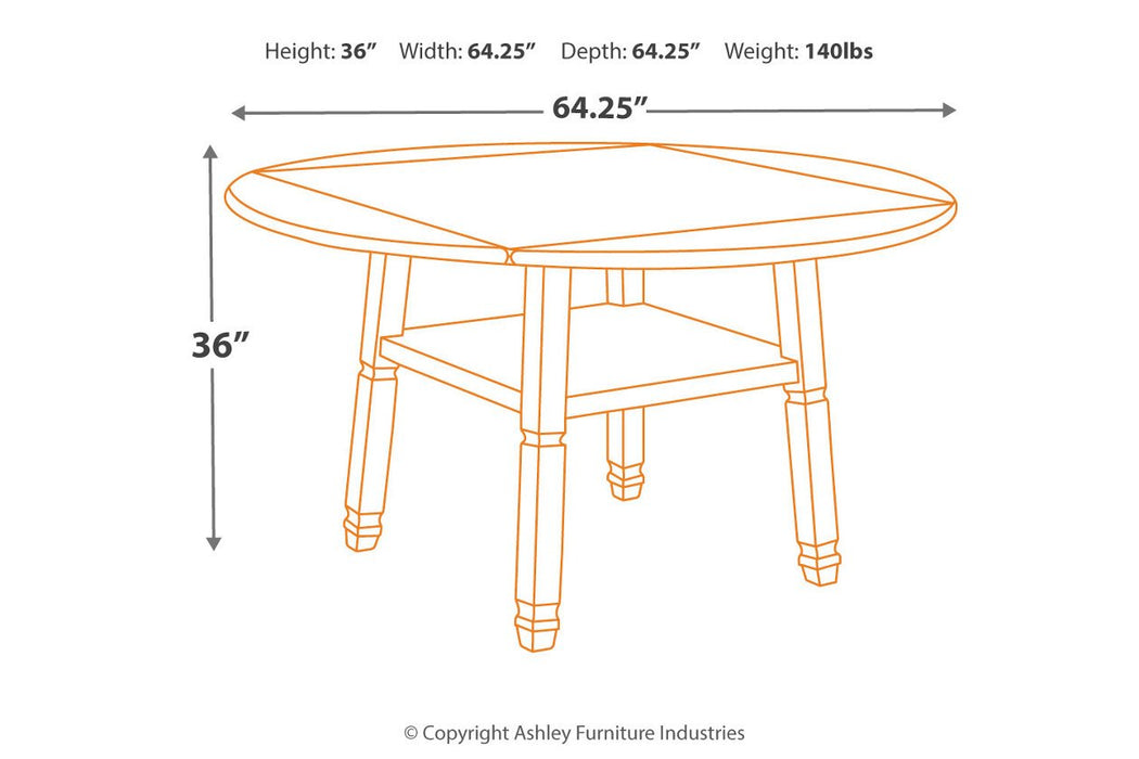 Bolanburg Two-tone Counter Height Dining Drop Leaf Table - Lara Furniture