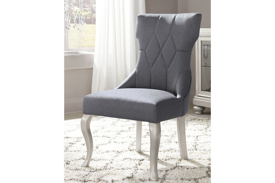 Coralayne Dark Gray Dining Chair (Set of 2) - Lara Furniture