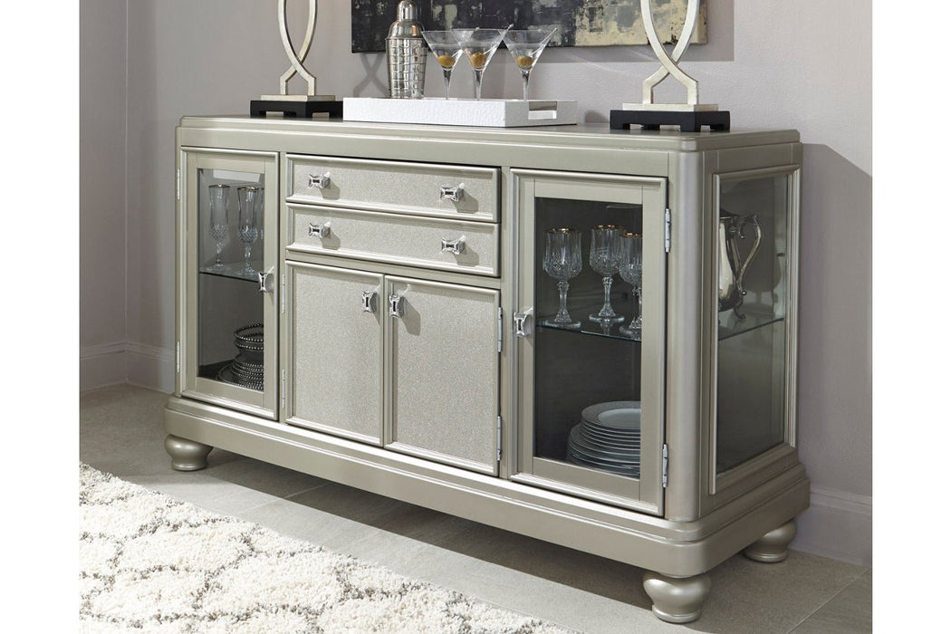 Coralayne Silver Dining Server - Lara Furniture