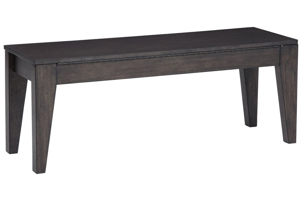 Trishcott Dark Brown Dining Storage Bench - Lara Furniture