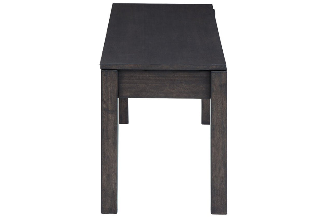 Trishcott Dark Brown Dining Storage Bench - Lara Furniture