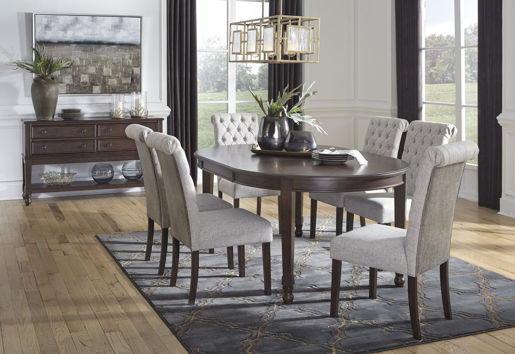 Adinton Reddish Brown Dining Room Set - Lara Furniture