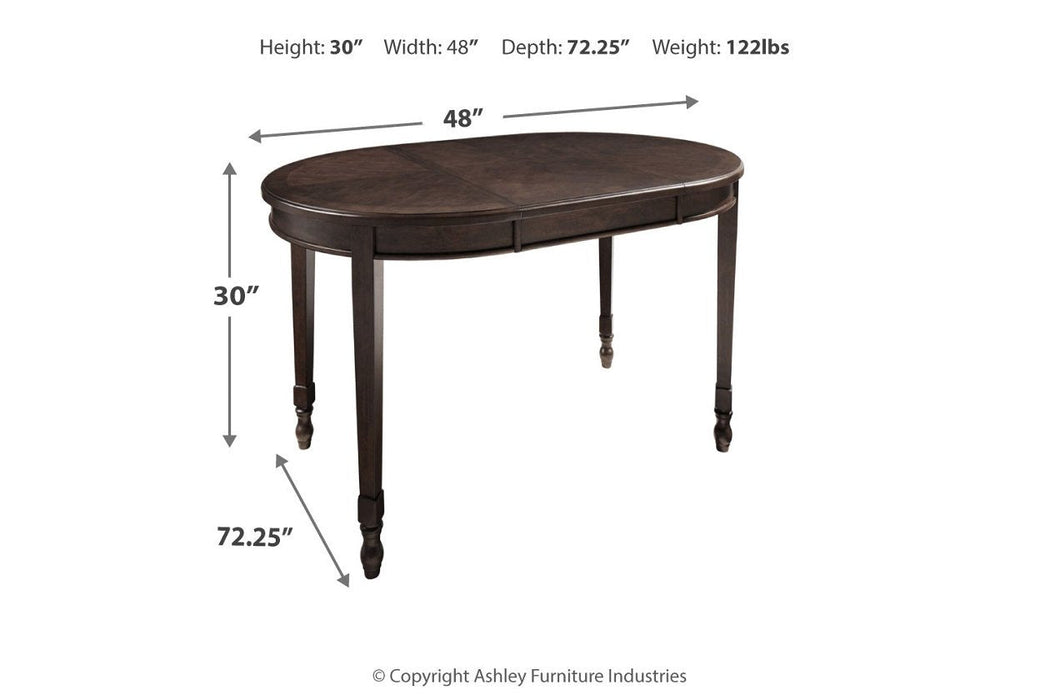 Adinton Reddish Brown Dining Extension Table - Lara Furniture