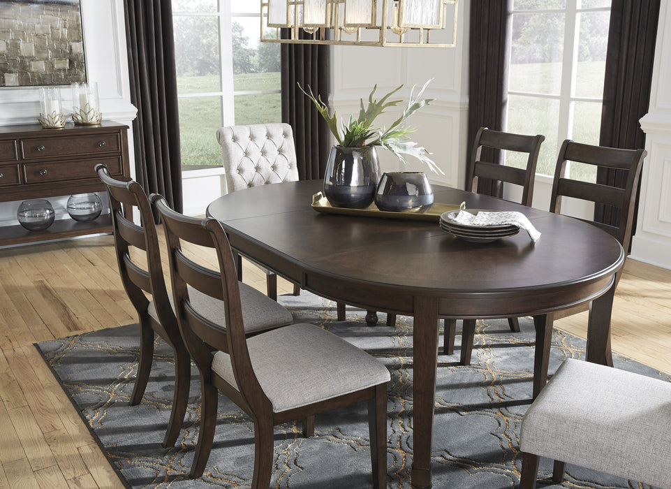 Adinton Reddish Brown Dining Room Set - Lara Furniture