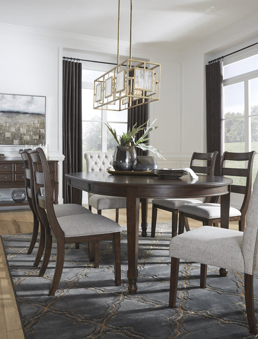 Adinton Reddish Brown Dining Room Set - Lara Furniture