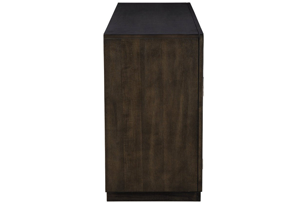 Hyndell Dark Brown Dining Server - Lara Furniture