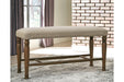 Lettner Gray/Brown Dining Bench - Lara Furniture