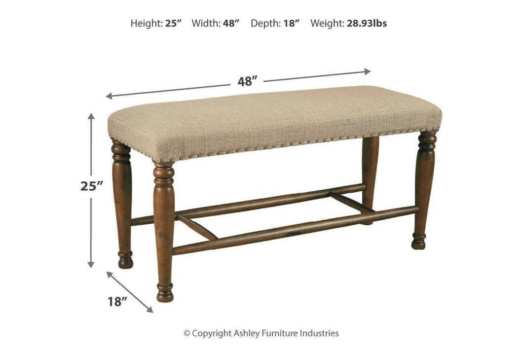 Lettner Gray/Brown Dining Bench - Lara Furniture