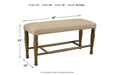 Lettner Gray/Brown Dining Bench - Lara Furniture