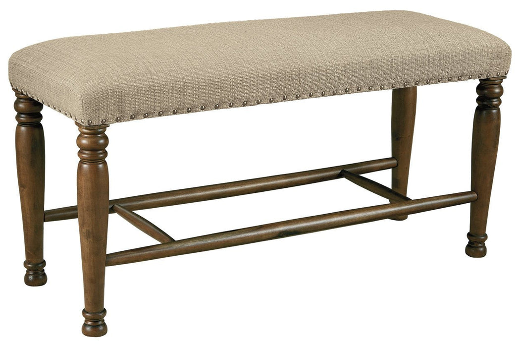 Lettner Gray/Brown Dining Bench - Lara Furniture