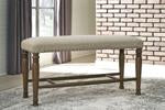 Lettner Gray/Brown Dining Bench - Lara Furniture