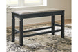 Tyler Creek Antique Black Counter Height Dining Bench - Lara Furniture