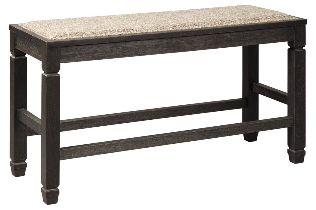 Tyler Creek Antique Black Counter Height Dining Bench - Lara Furniture