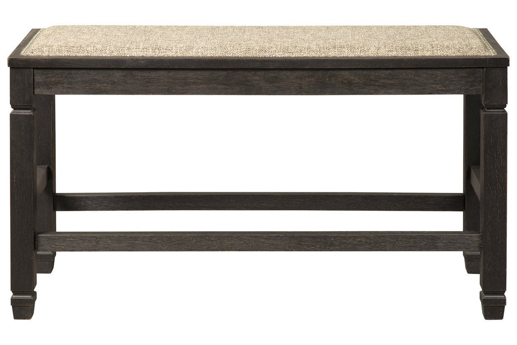 Tyler Creek Antique Black Counter Height Dining Bench - Lara Furniture