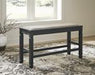 Tyler Creek Antique Black Counter Height Dining Bench - Lara Furniture