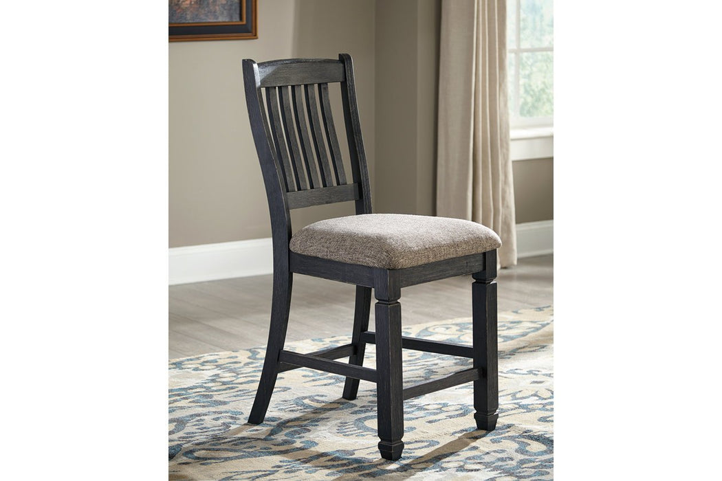 Tyler Creek Black/Grayish Brown Counter Height Bar Stool (Set of 2) - Lara Furniture