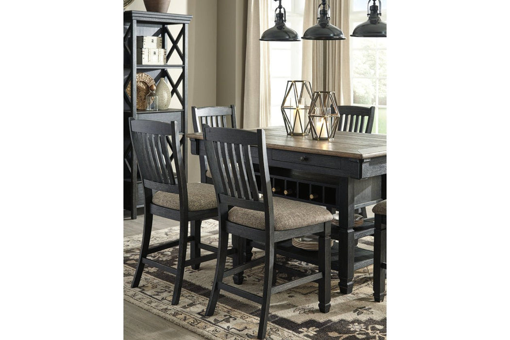 Tyler Creek Black/Grayish Brown Counter Height Bar Stool (Set of 2) - Lara Furniture