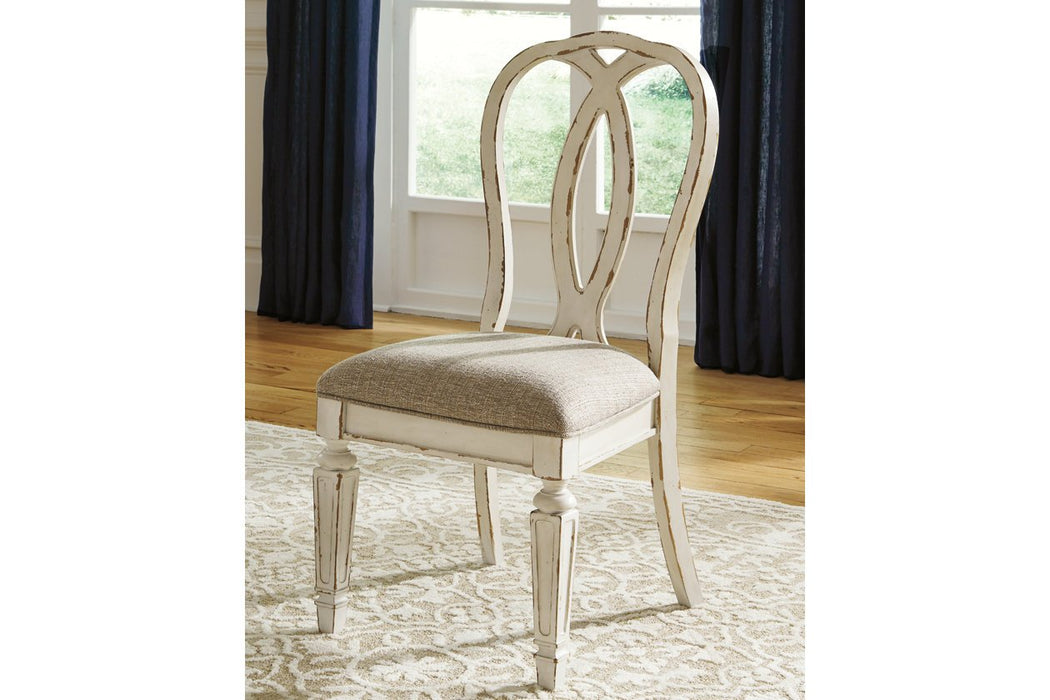 Realyn Chipped White Dining Chair (Set of 2) - Lara Furniture