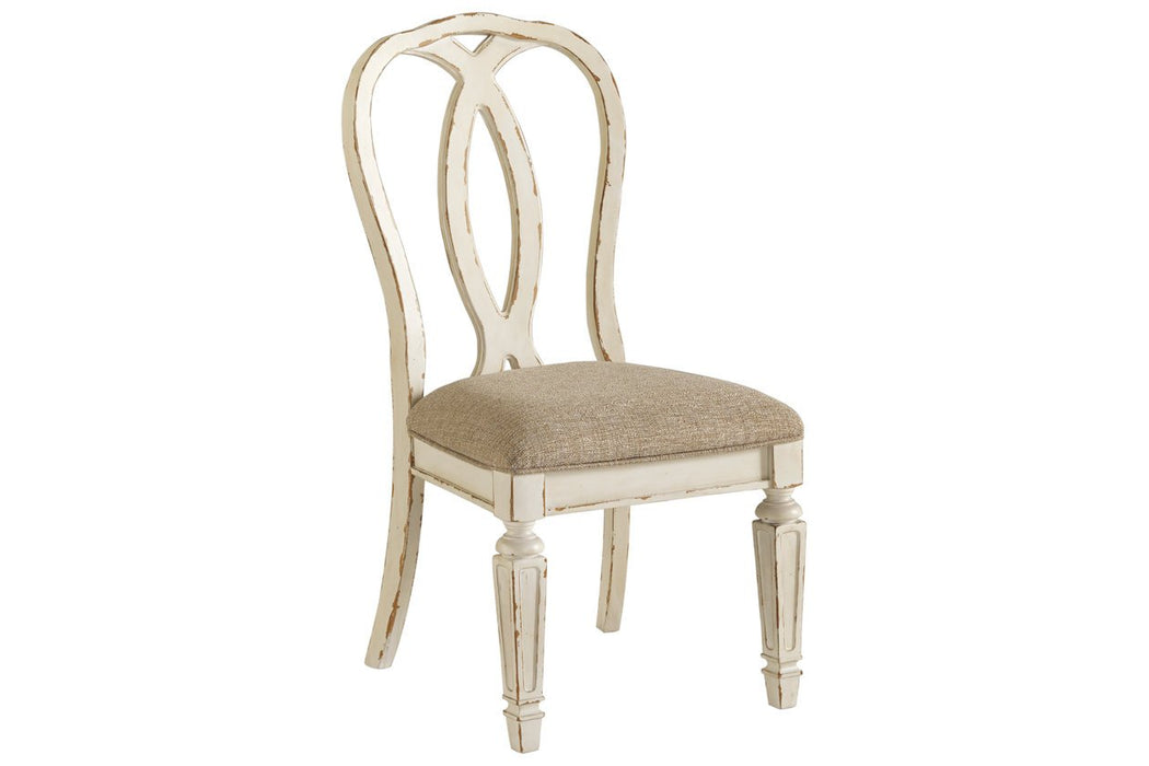 Realyn Chipped White Dining Chair (Set of 2) - Lara Furniture