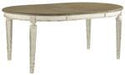 Realyn Chipped White Dining Extension Table - Lara Furniture