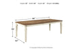 Realyn Chipped White Dining Extension Table - Lara Furniture