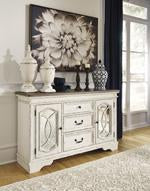 Realyn Chipped White Dining Server - Lara Furniture