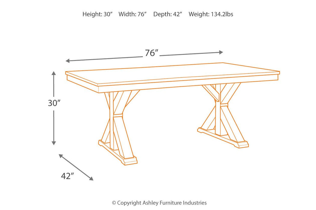 Grindleburg Light Brown Dining Table - Lara Furniture