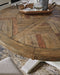 Grindleburg Light Brown/White Round Dining Table - Lara Furniture