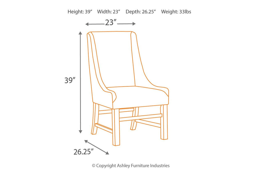 Sommerford Black/Brown Dining Chair (Set of 2) - Lara Furniture