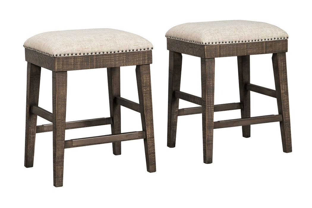 Wyndahl Rustic Brown Counter Height Bar Stool Set of 2 Lara