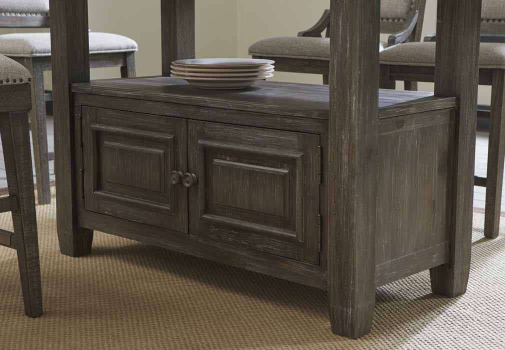 Wyndahl Rustic Brown Counter Height Set - Lara Furniture