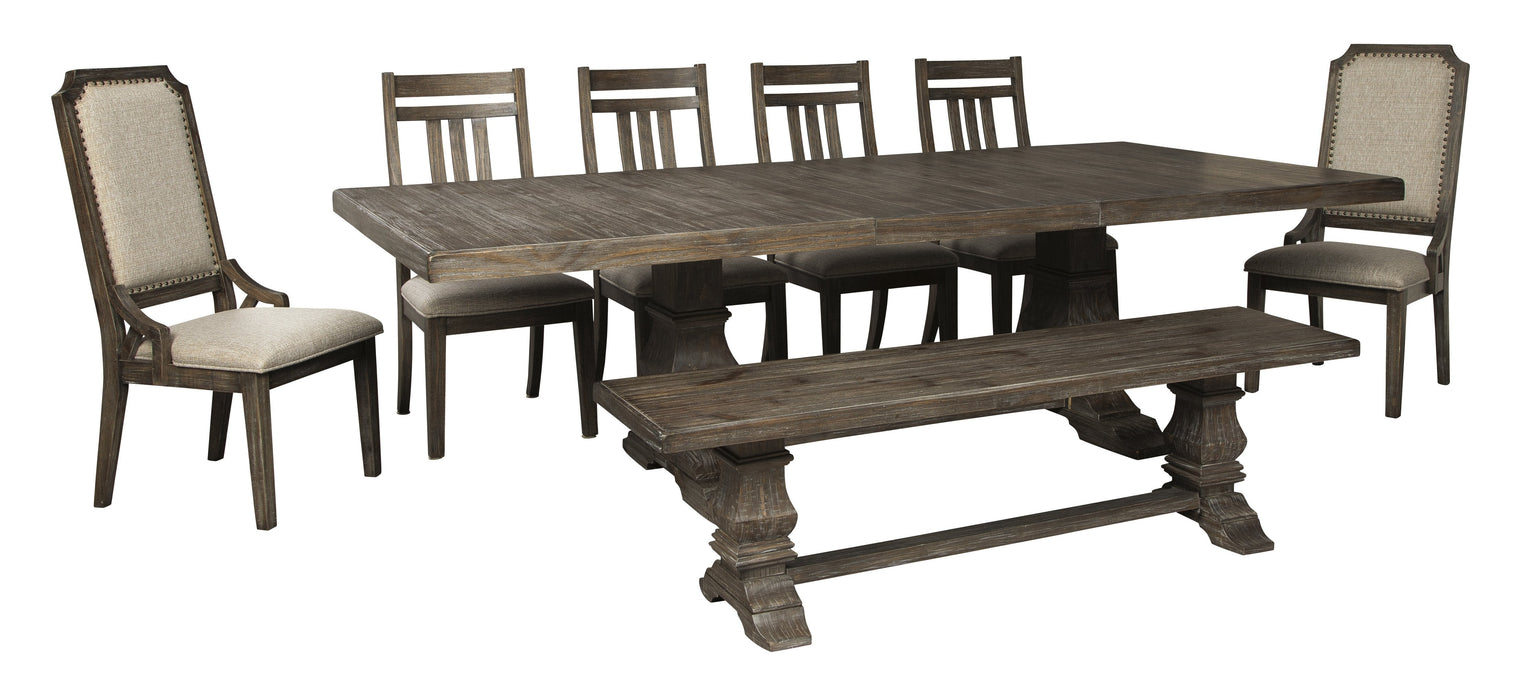 Wyndahl Rustic Brown Dining Room Set - Lara Furniture