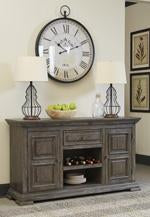 Wyndahl Rustic Brown Dining Server - Lara Furniture