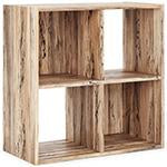 Piperton Natural Four Cube Organizer - Lara Furniture