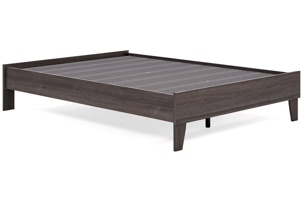 Brymont Dark Gray Full Platform Bed - Lara Furniture