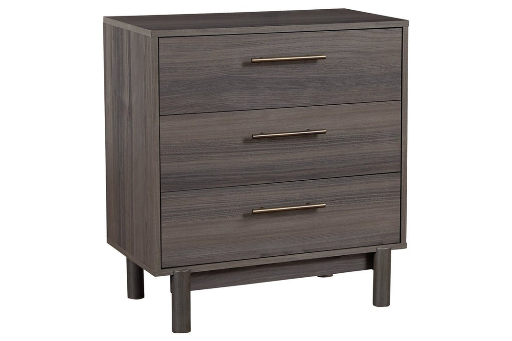 Brymont Dark Gray Chest of Drawers - Lara Furniture