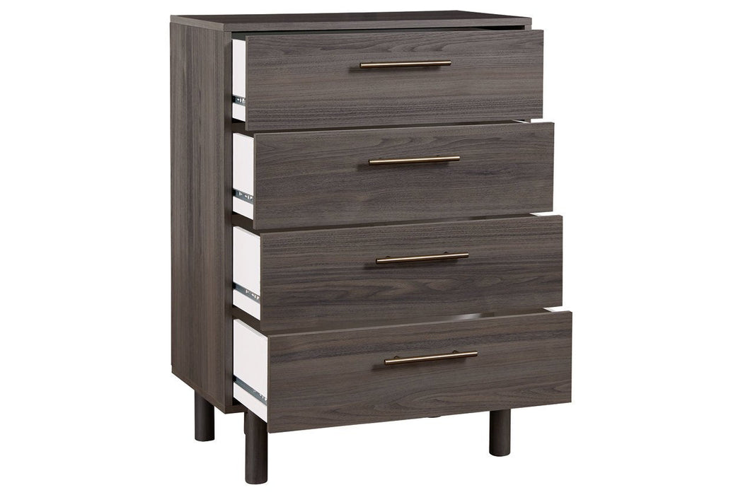 Brymont Dark Gray Chest of Drawers - Lara Furniture