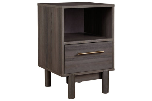 Brymont Dark Gray Nightstand - Lara Furniture