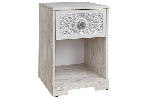 Paxberry Whitewash Nightstand - Lara Furniture