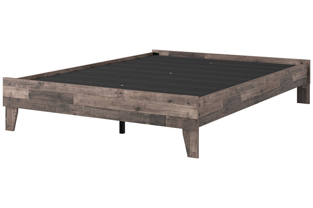 Neilsville Multi Gray Queen Platform Bed - Lara Furniture